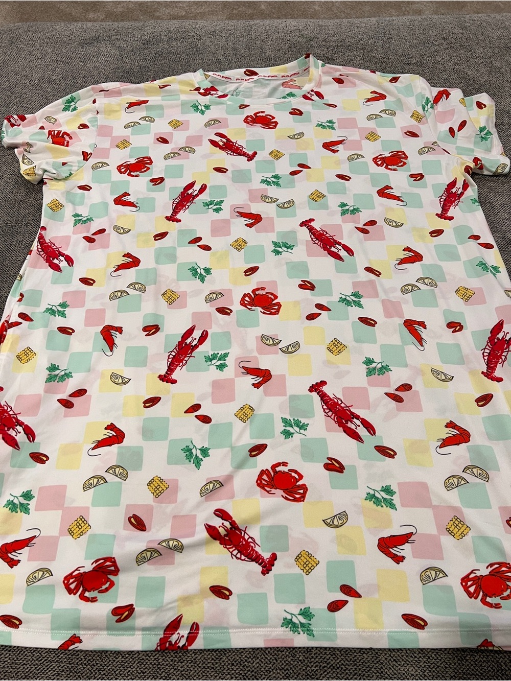 Women’s Nightshirt with Lobster Print - 2X/3X